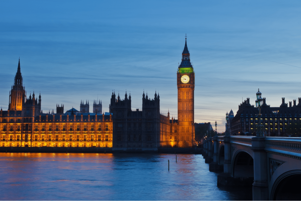 Big ben et la Tamise de nuit